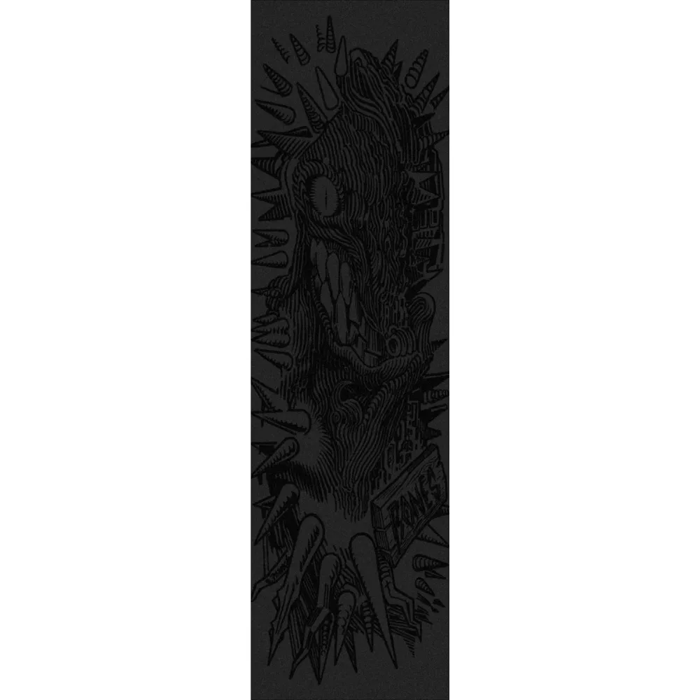 Bones GritTeeth Black 9 x 33 Skateboard Grip Tape Sheet