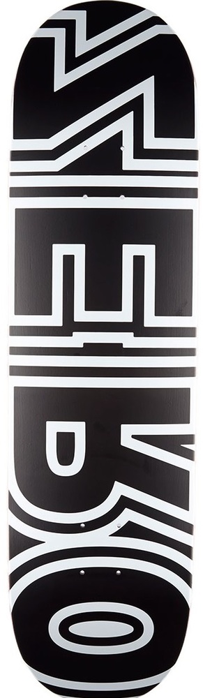 Zero Bold Black White 7.75 Skateboard Deck Gripped