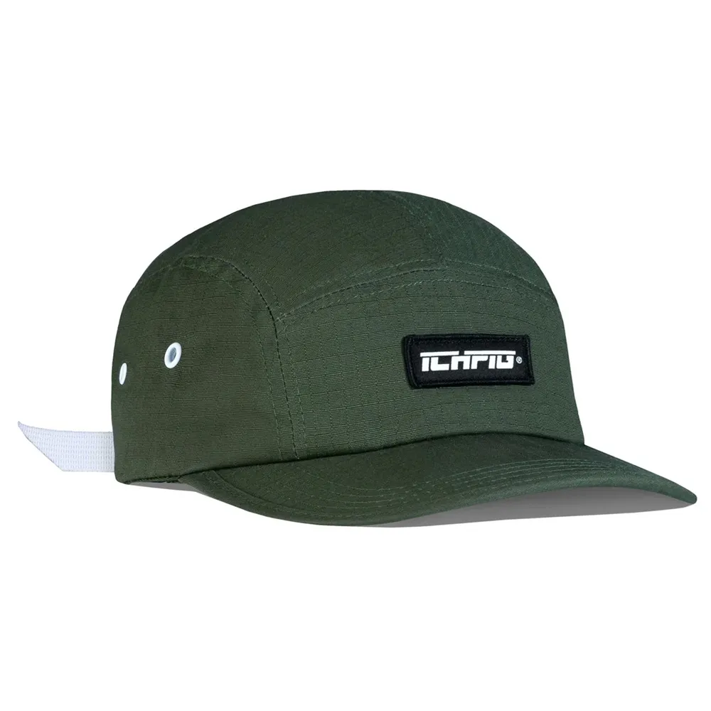 Ichpig Rip Stop 5 Panel Dark Olive Hat Cap