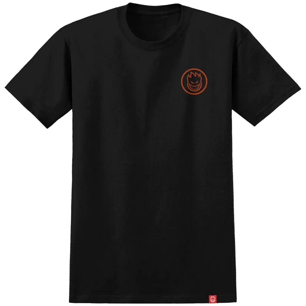 Spitfire Classic Swirl Black Orange T-Shirt [Size: S]