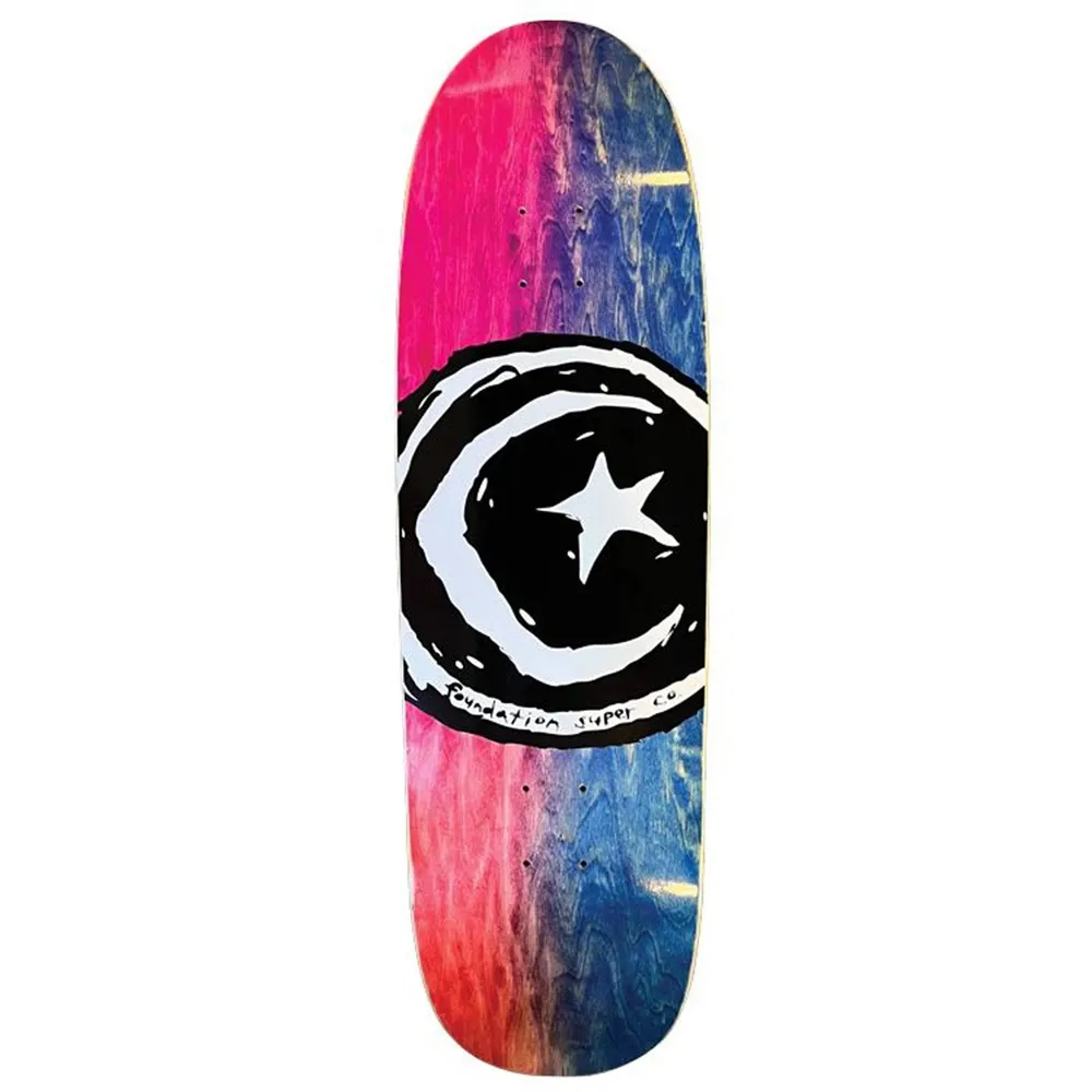 Foundation Star & Moon Dyed Shaped 9.0 Skateboard Deck