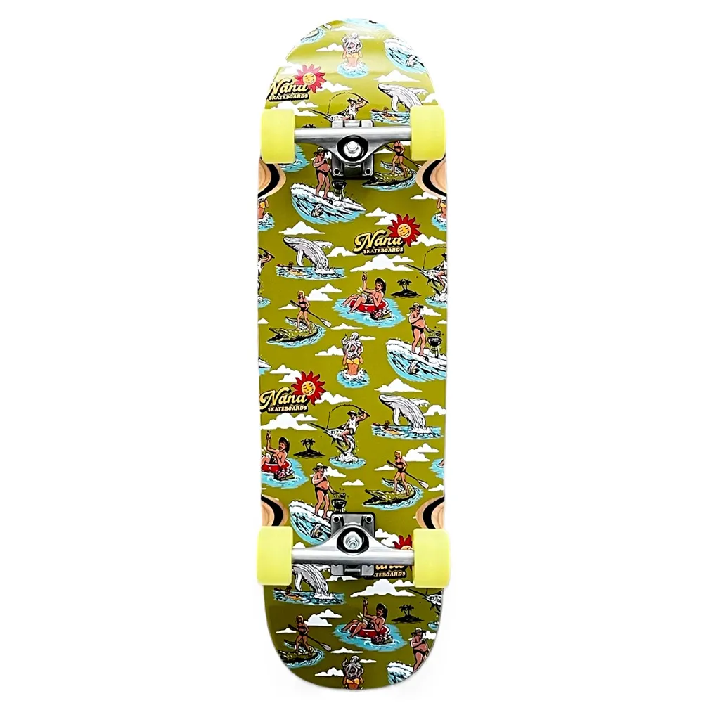 Nana Boomer Souvenir Lime 35 Cruiser Skateboard