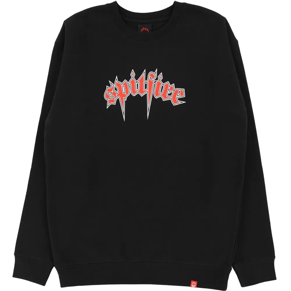 Spitfire Venom Black Red Crew Jumper [Size: M]