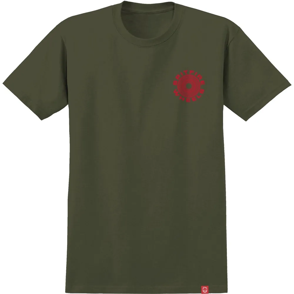 Spitfire Classic 87 Swirl Fill Military Green T-Shirt [Size: M]