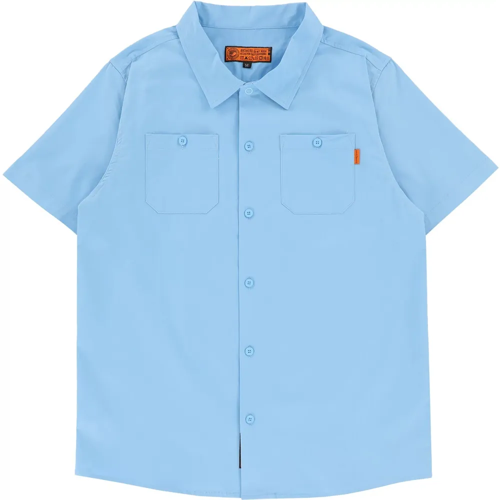 Anti Hero Hecho Por Light Blue Button Up Shirt [Size: M]