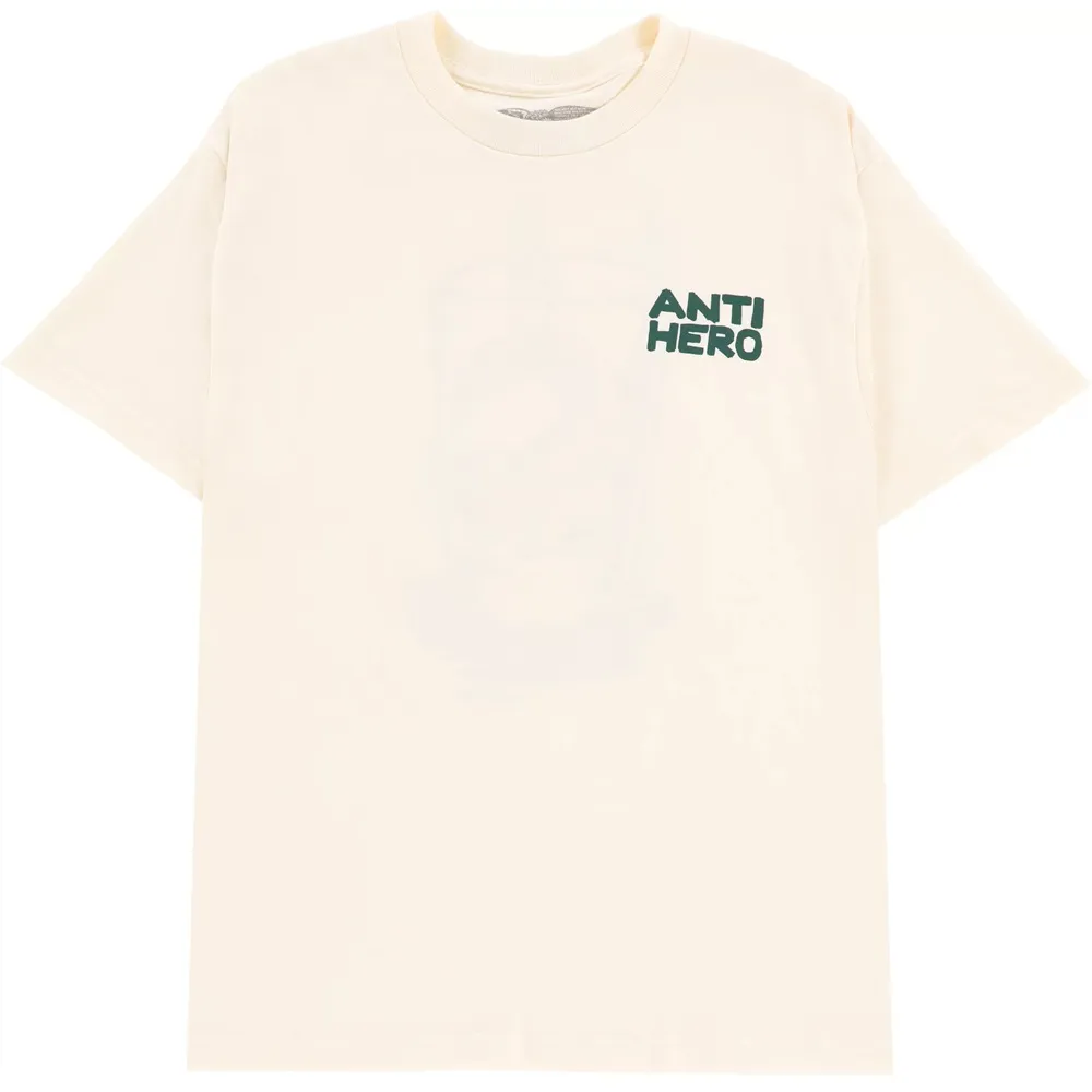 Anti Hero Fish Bowl Cream Military Green T-Shirt [Size: M]