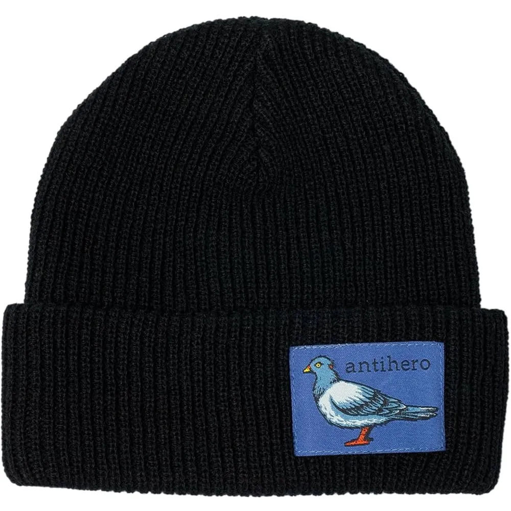 Anti Hero Lil Pigeon Label Black Beanie