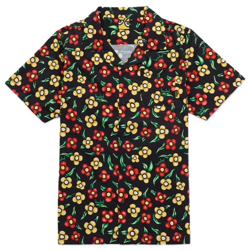 Krooked Aloha Flower Button Up Shirt [Size: M]