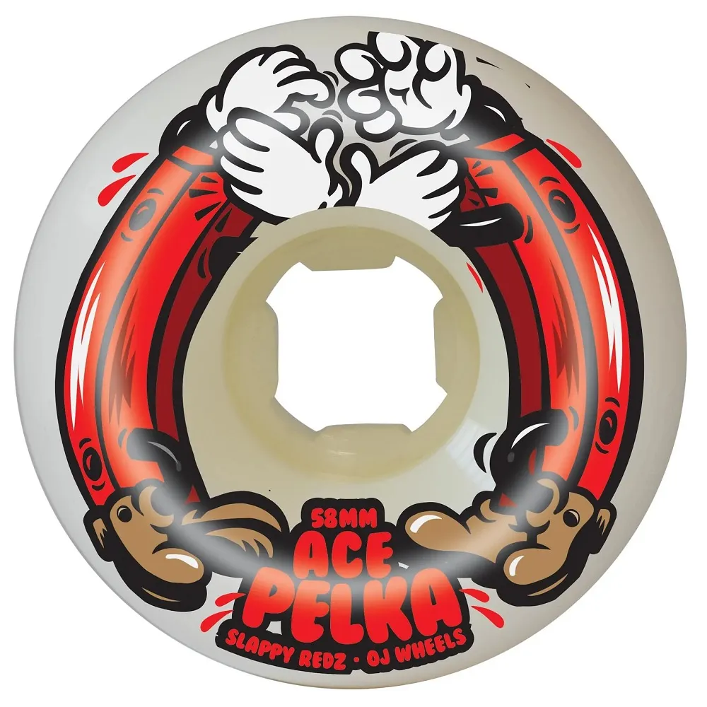 OJ Double Duro Slappy Redz 101A/95A 58mm Skateboard Wheels