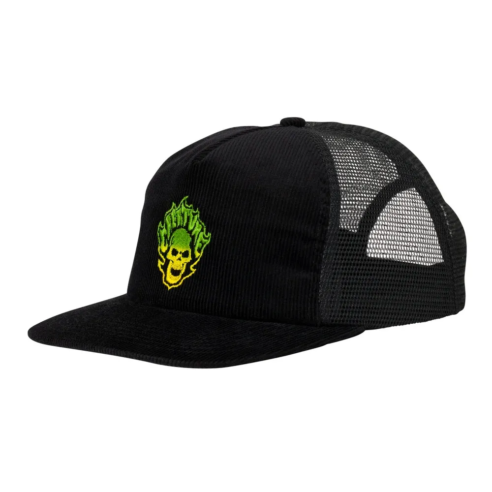 Creature Bonehead Flame Black Trucker Hat