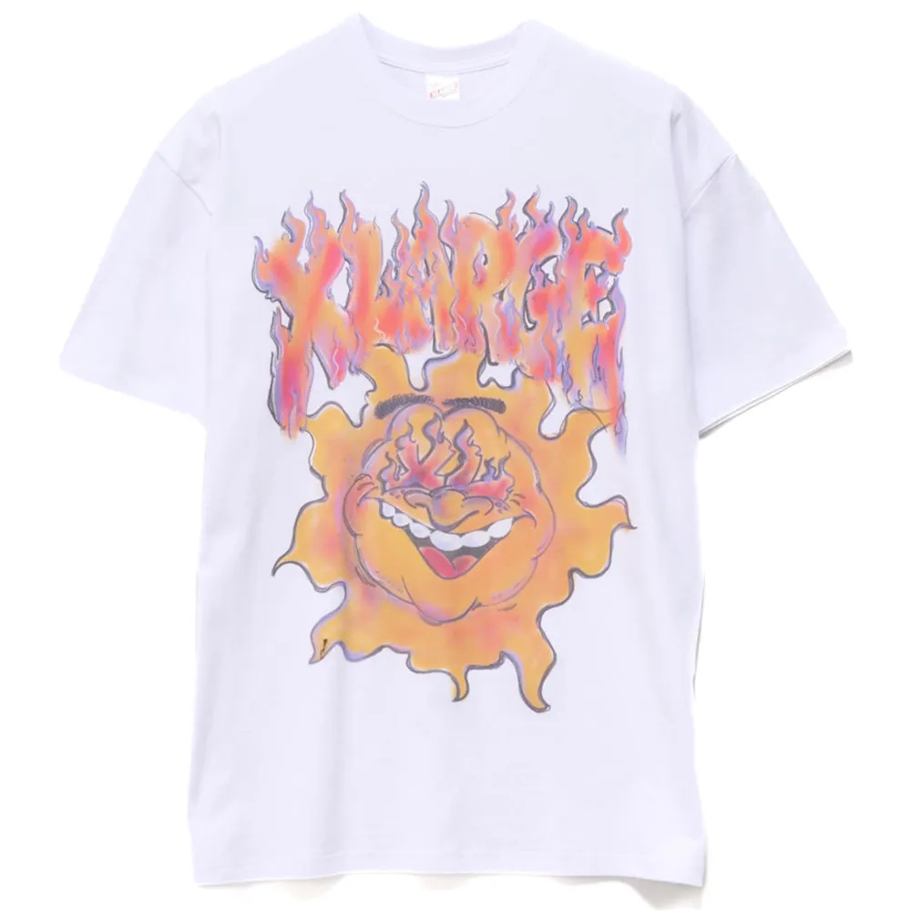 XLarge XL Burning Solid White T-Shirt [Size: M]