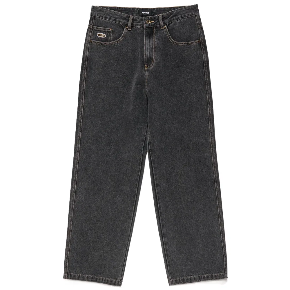 XLarge Baggy Bull Denim 91 Washed Black Pants [Size: 30]