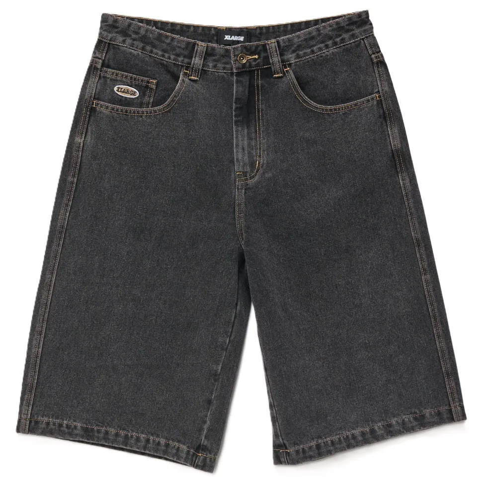 XLarge Baggy Bull Denim 91 Washed Black Shorts [Size: 32]