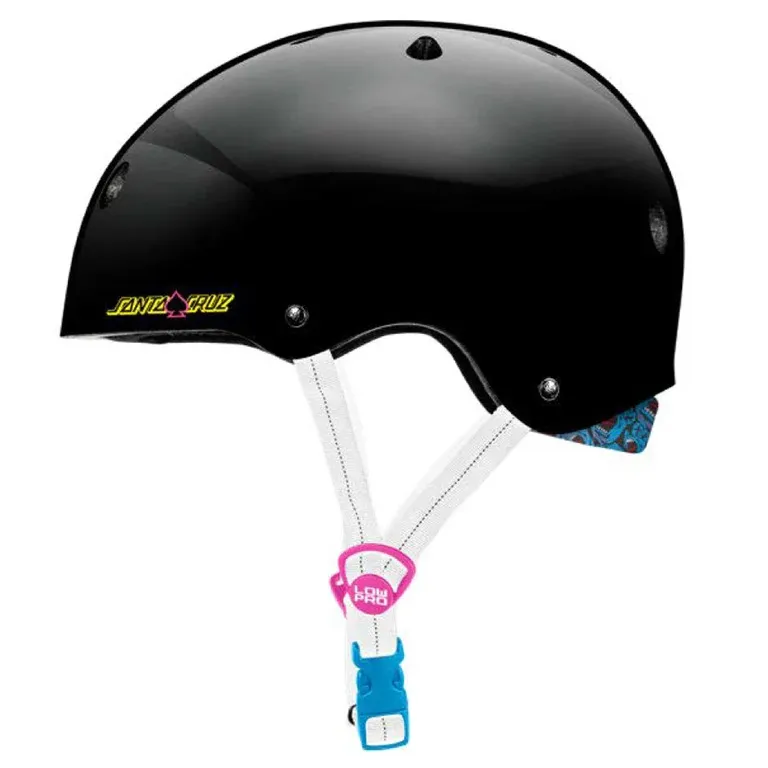 Protec Low Pro Certified Santa Cruz Gloss Black Helmet [Size: XS-S]