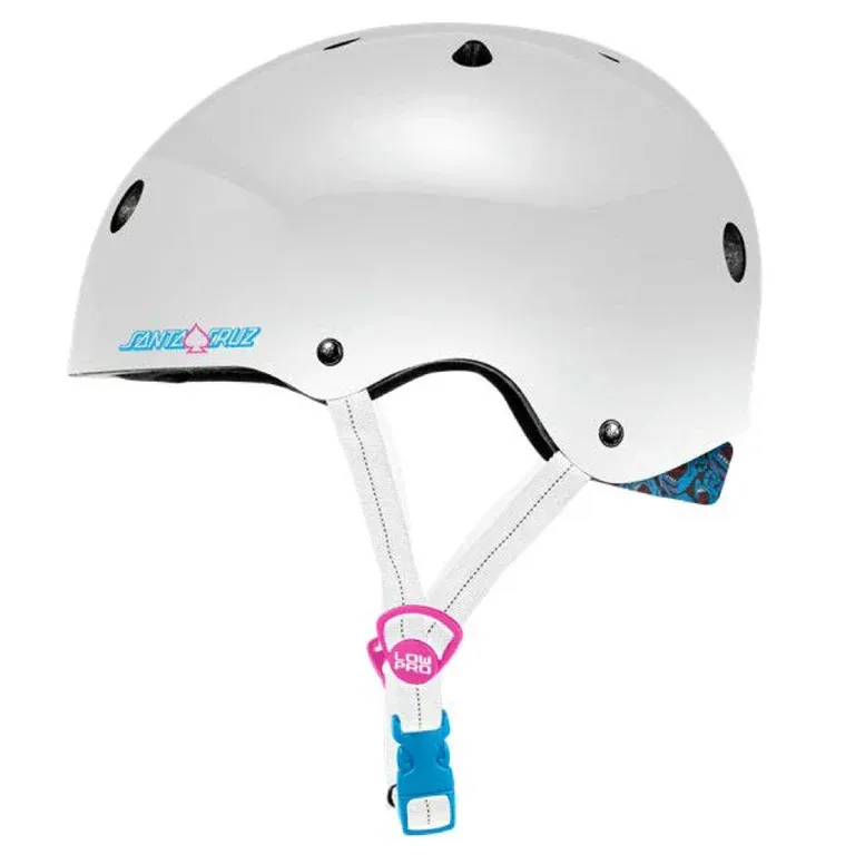 Protec Low Pro Certified Santa Cruz Gloss White Helmet [Size: XS-S]