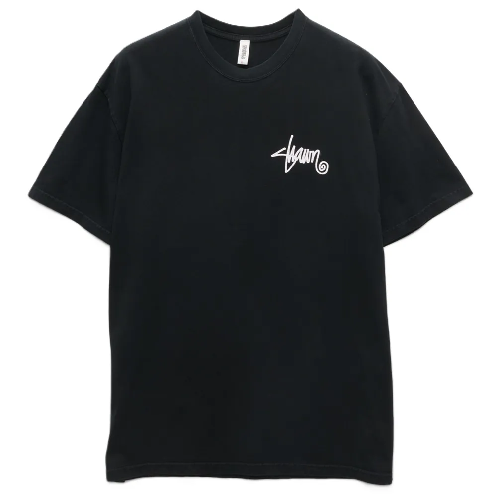 S-Double This Thing Dot Washed Black T-Shirt [Size: M]