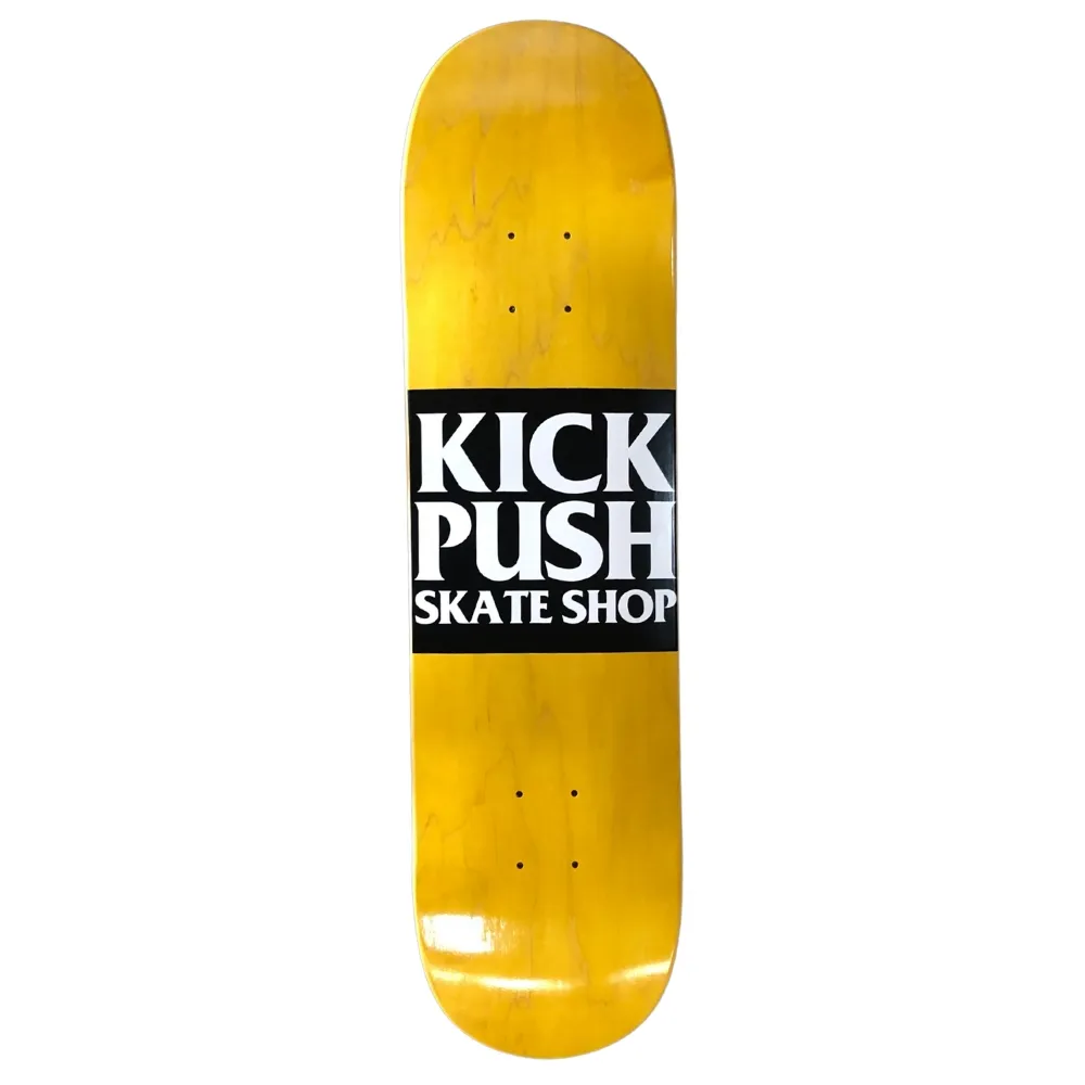 Kick Push American Pro Shaped Yellow 8.0 Skateboard Deck