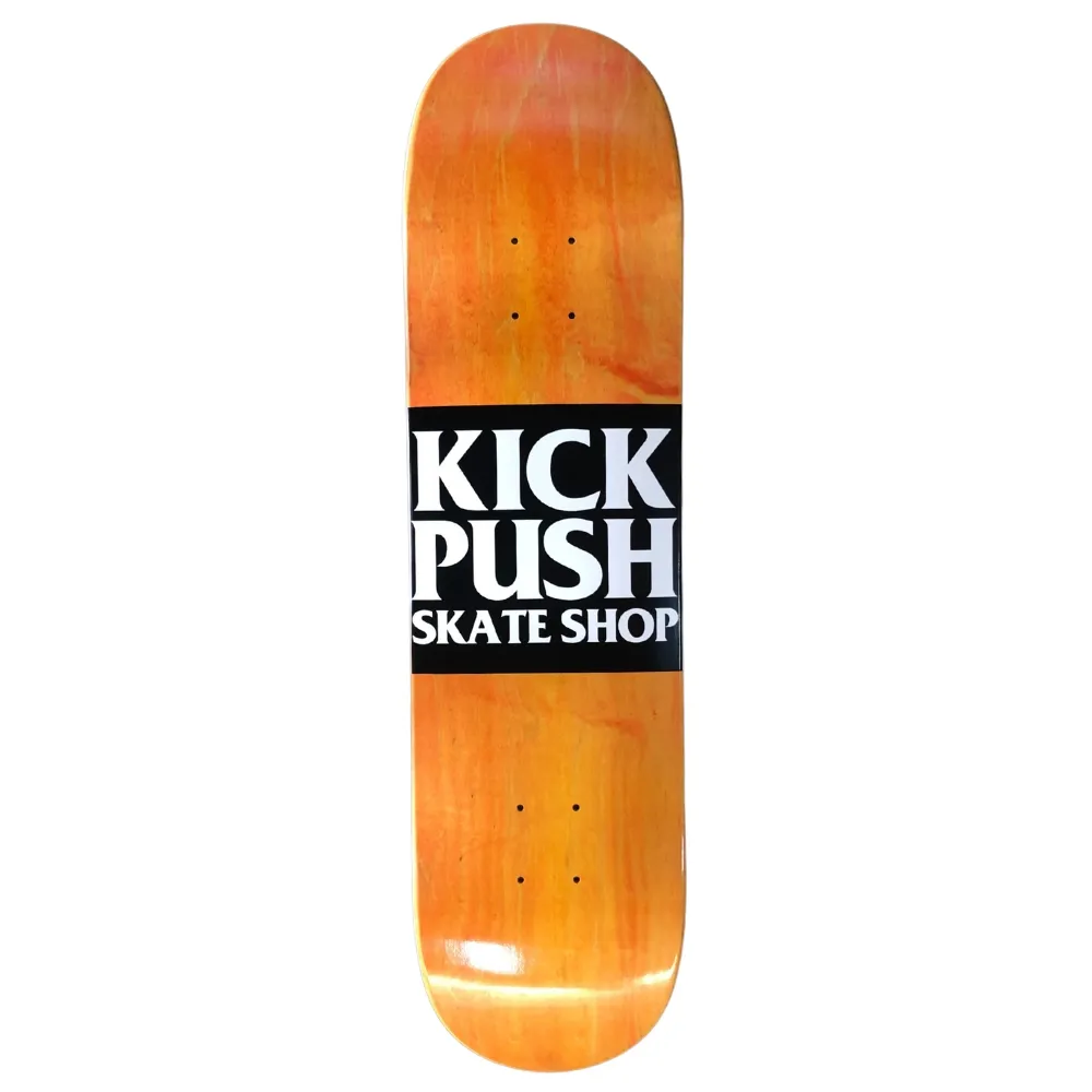 Kick Push American Pro Shaped Orange 8.0 Skateboard Deck