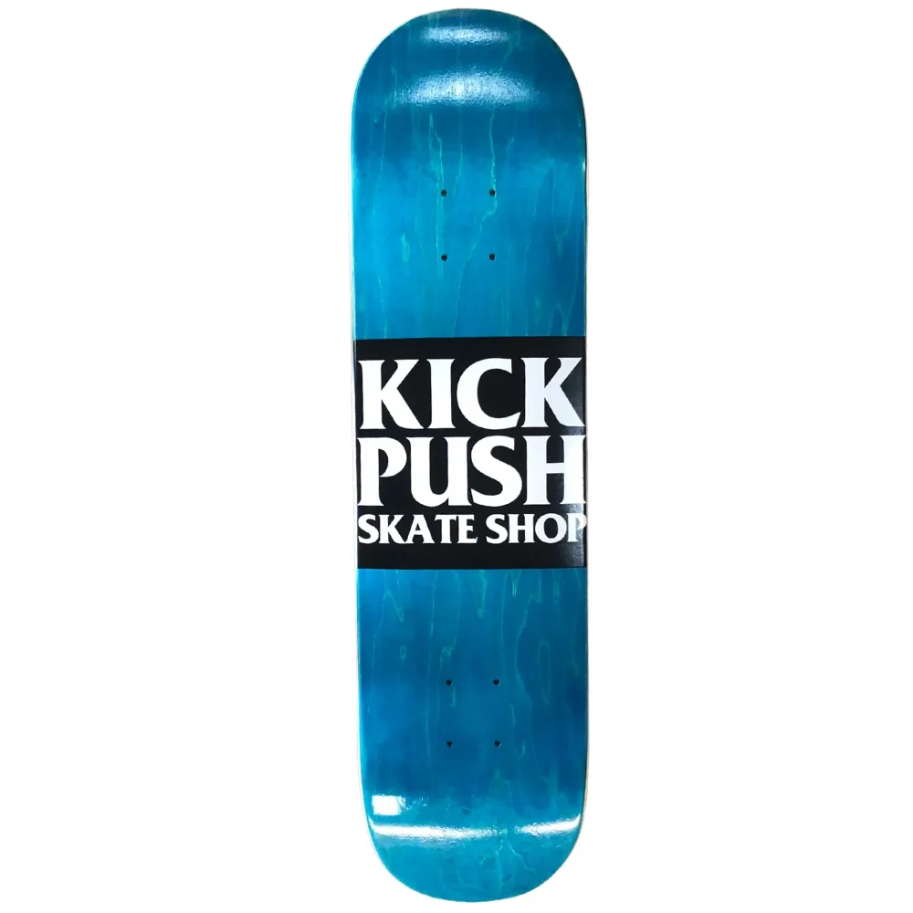 Kick Push American Pro Shaped Blue 8.0 Skateboard Deck