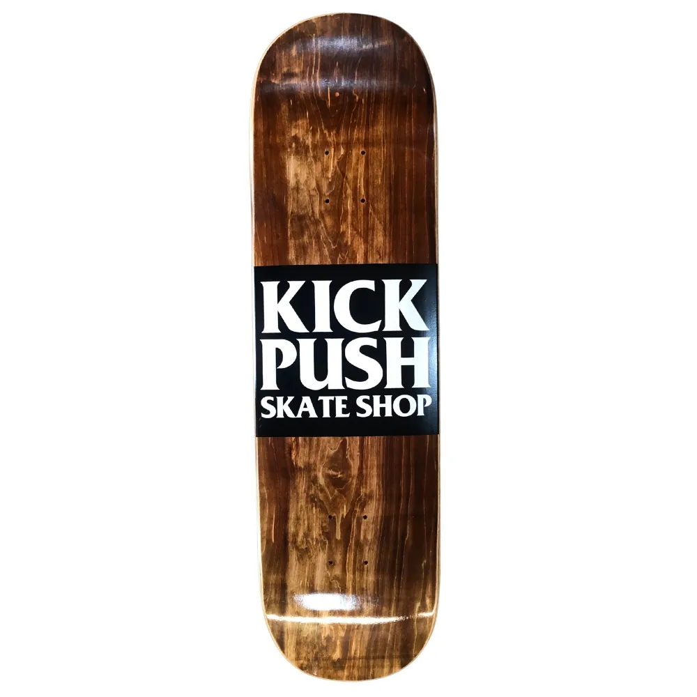 Kick Push American Pro Shaped Brown 8.5 Skateboard Deck