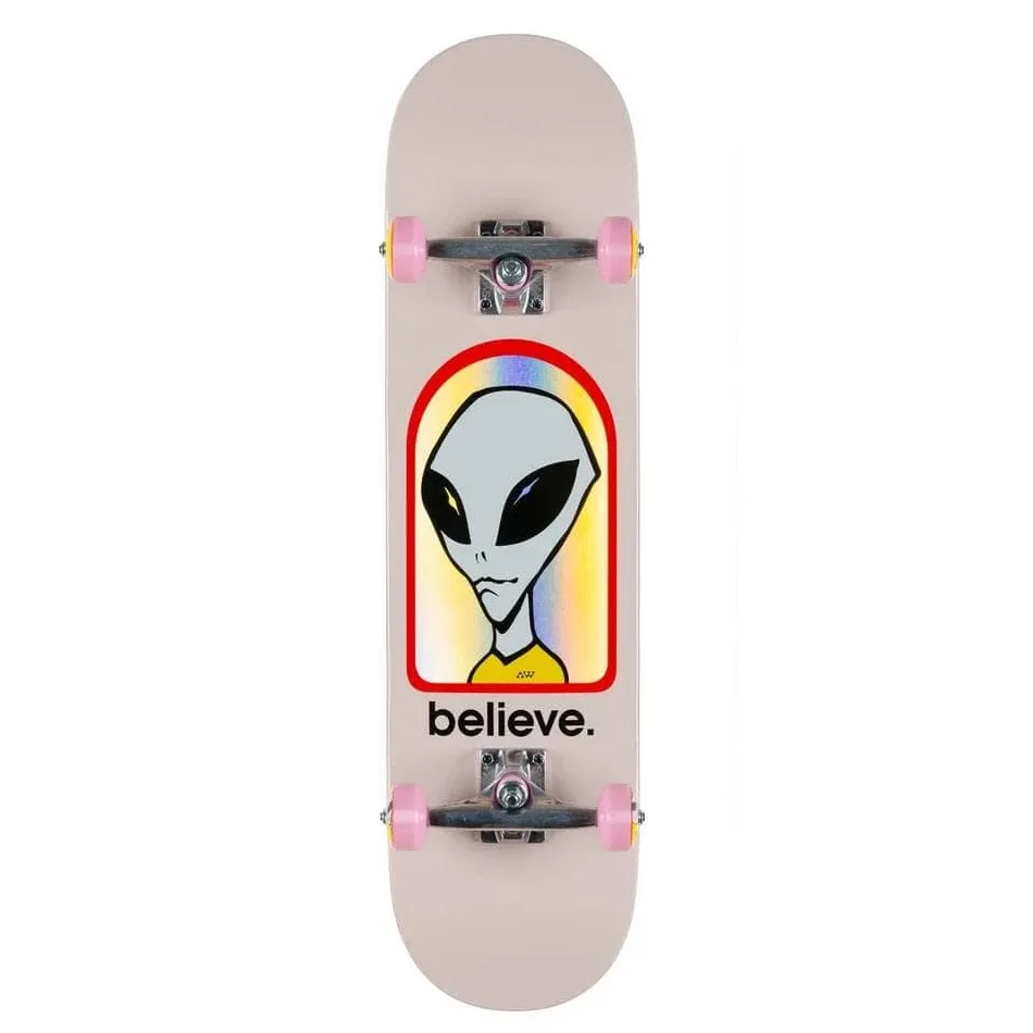 Alien Workshop Believe Hologram Pink 8.0 Complete Skateboard