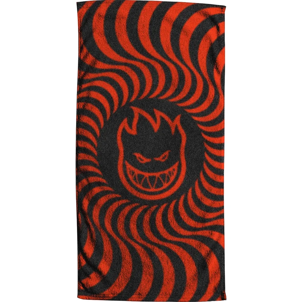 Spitfire Bighead Swirl Black Red Towel