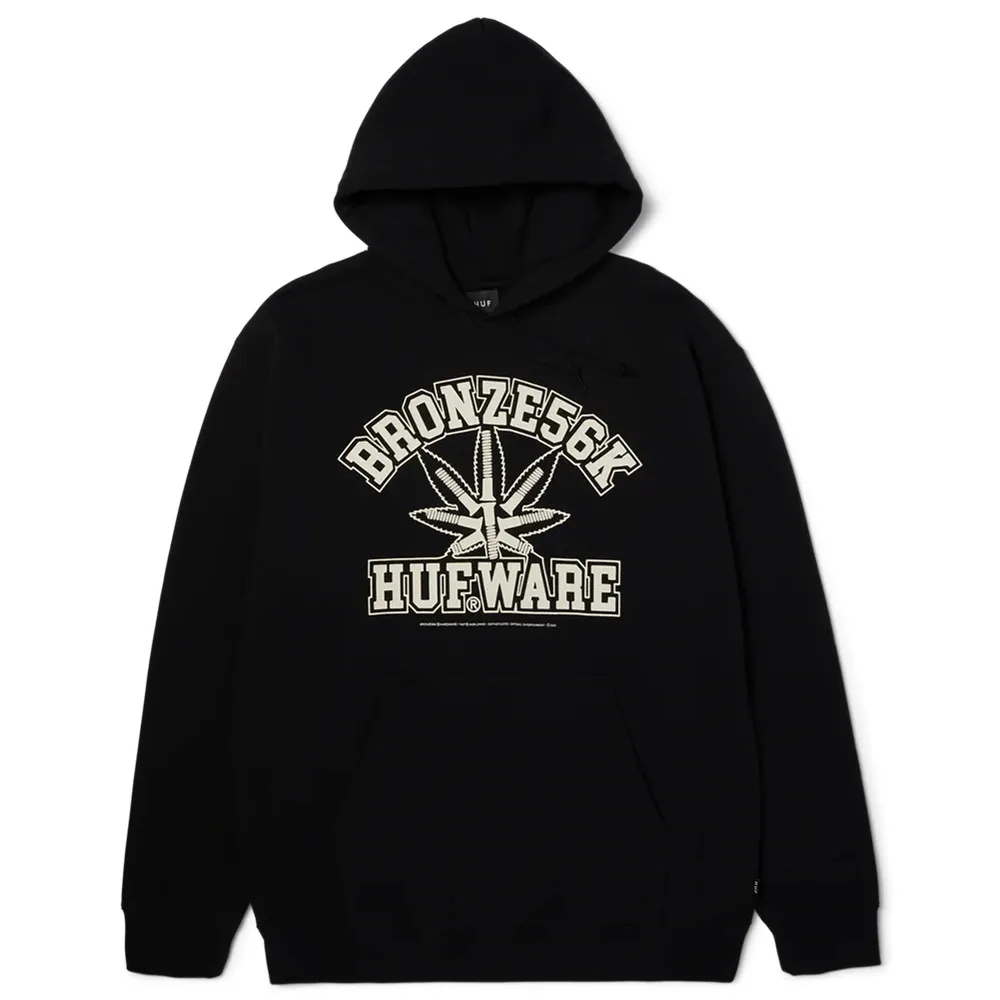 HUF X Bronze56k Plantware Black Hoodie [Size: XL]