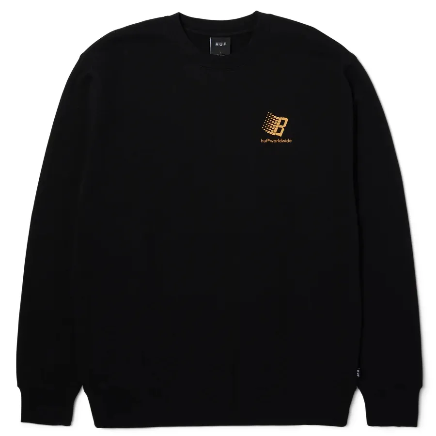 Huf X Bronze56k Black Crew Jumper [Size: L]