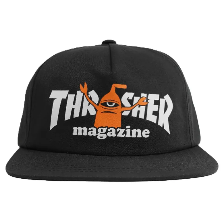 Thrasher X Toy Machine Sect Black Snapback Hat