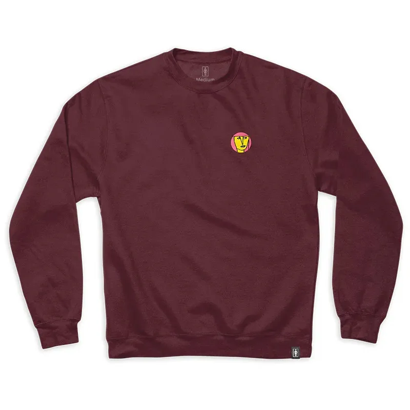 Girl Gonz Burgundy Crew Jumper [Size: M]