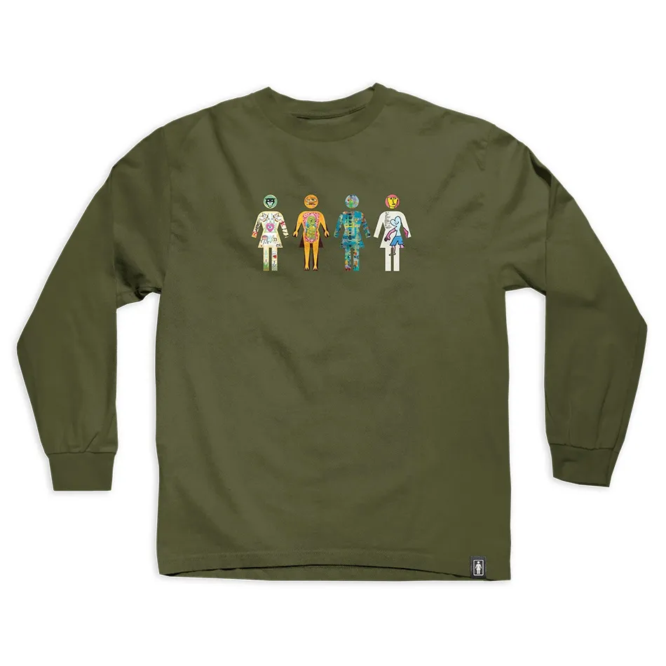 Girl Squad Army Green Long Sleeve Shirt [Size: M]