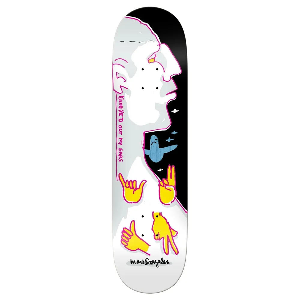 Krooked Out My Ears Gonz 8.75 Skateboard Deck