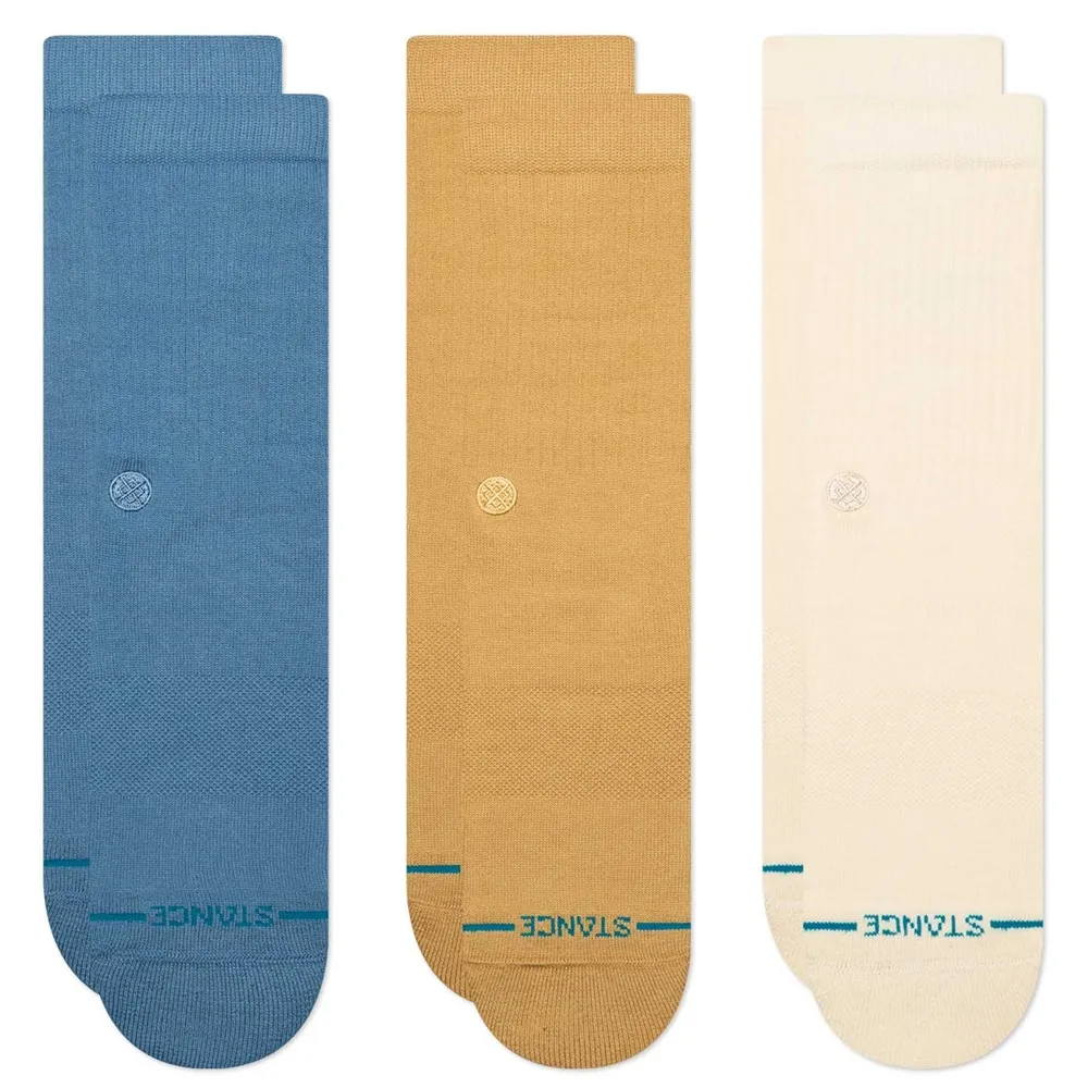 Stance Icon 3 Pack Cream Large Mens Socks