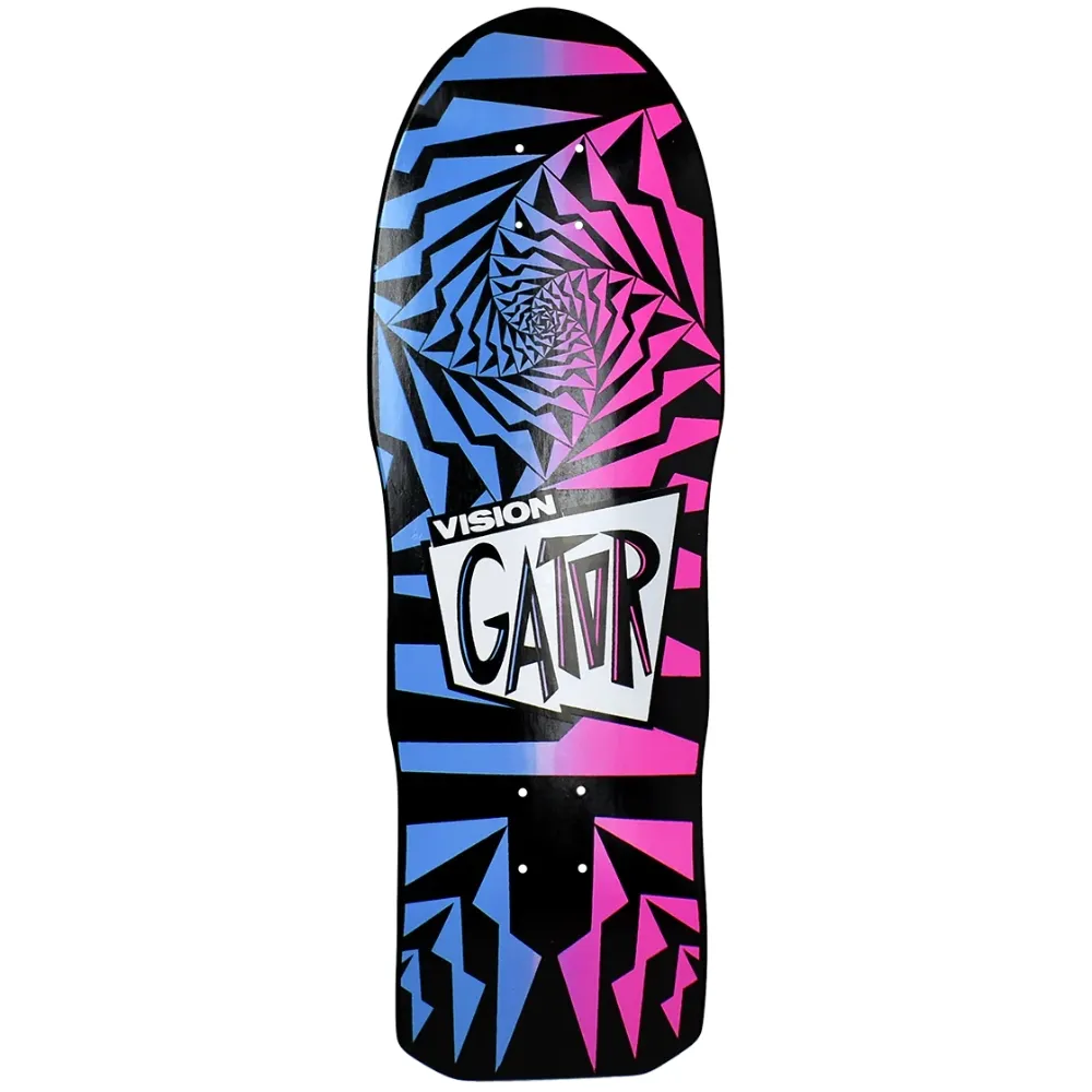 Vision Gator II Modern Concave Black Blue Pink Fade Skateboard Deck