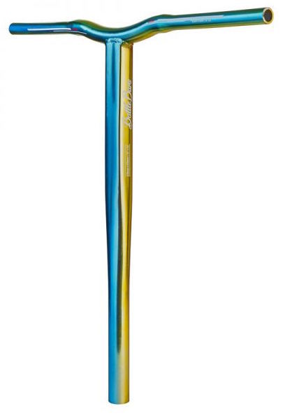 Grit Scooter Bars Black Battle Bars 610mm Tri Colour Blue Yellow Red