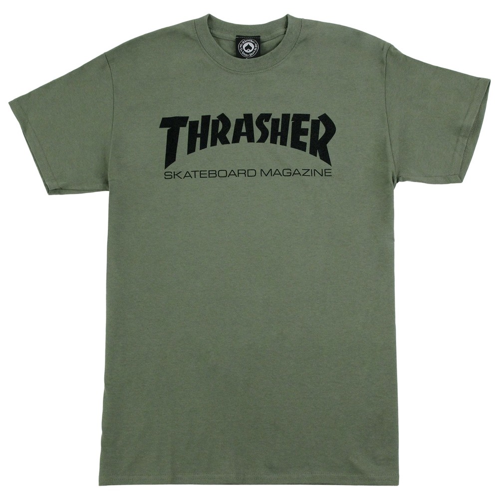 Thrasher Skate Mag T-Shirt Large Army Green