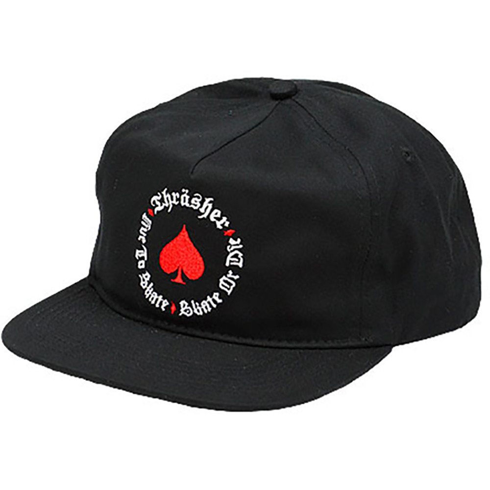 Thrasher Skate Hat New Oath Snapback Black