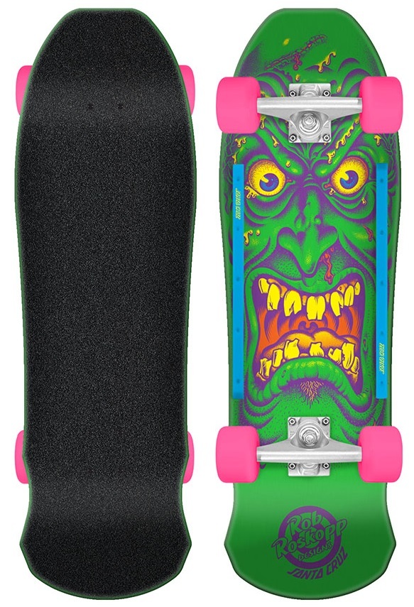 Santa Cruz Complete Cruiser Skateboard - Roskopp Face Green