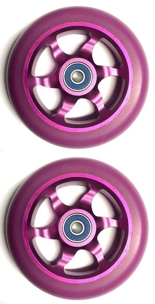 Get Red And Blue Scooter Wheels Background