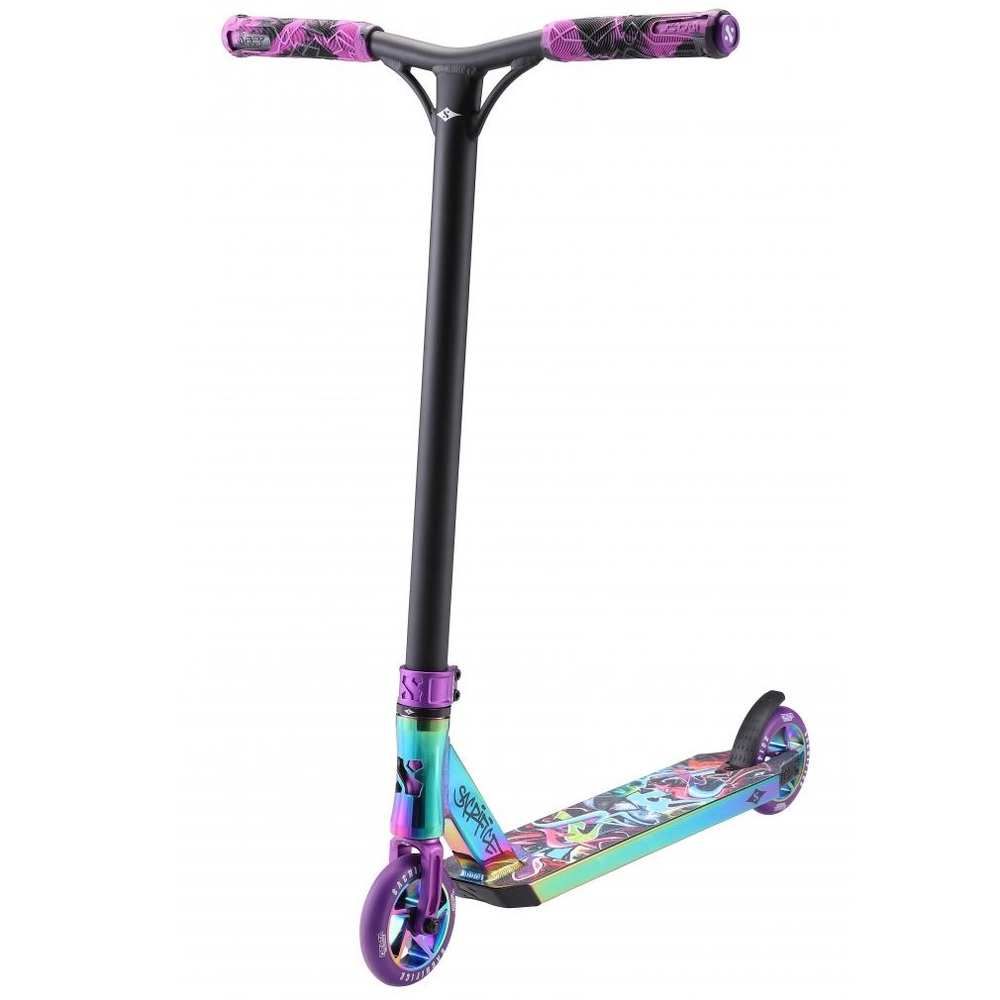 Sacrifice Complete Scooter Flyte 100 V2 Neochrome Purple Graffiti