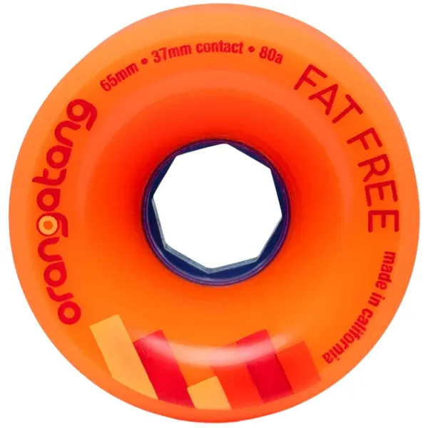 Orangatang Fat Free Orange 80A 65mm Longboard Skateboard Wheels