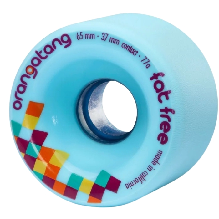 Orangatang Fat Free Blue 77A 65mm Longboard Skateboard Wheels