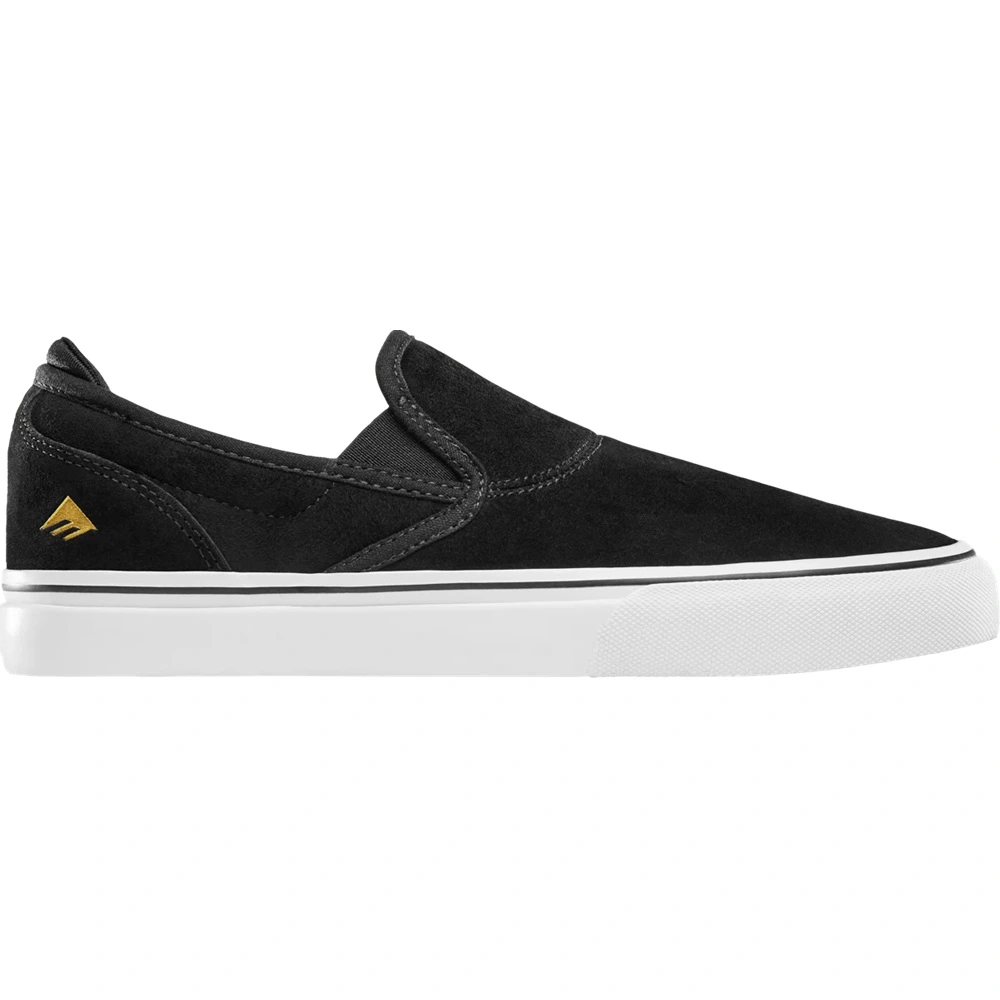 Emerica Wino G6 Slip On Black White Gold Mens Skate Shoes [Size: US 9]