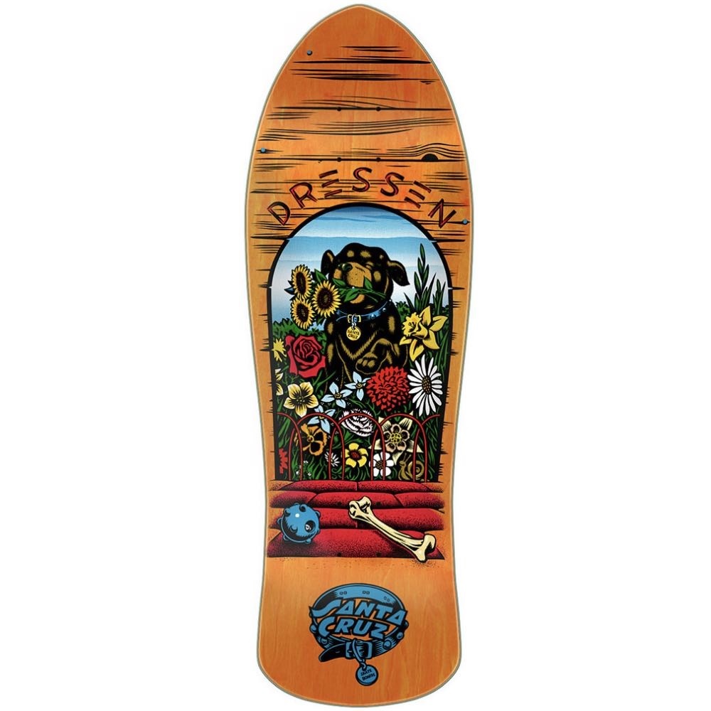 Santa Cruz Dressen Pup 9.5 Skateboard Deck