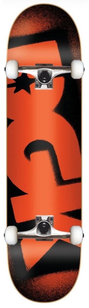 dgk complete skateboard stencil black orange 7875 pro setup