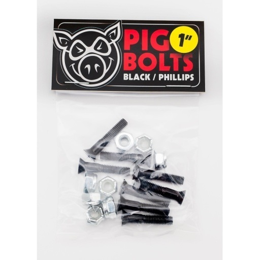 Pig Phillips 1 Inch Black Skateboard Hardware