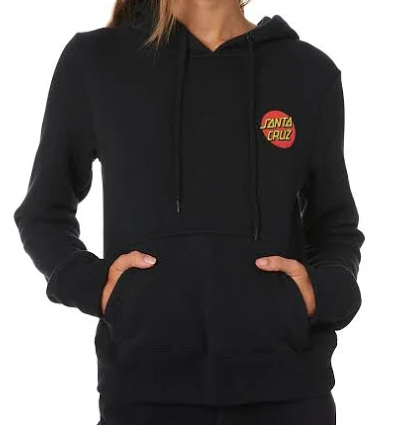 santa cruz black hoodie womens