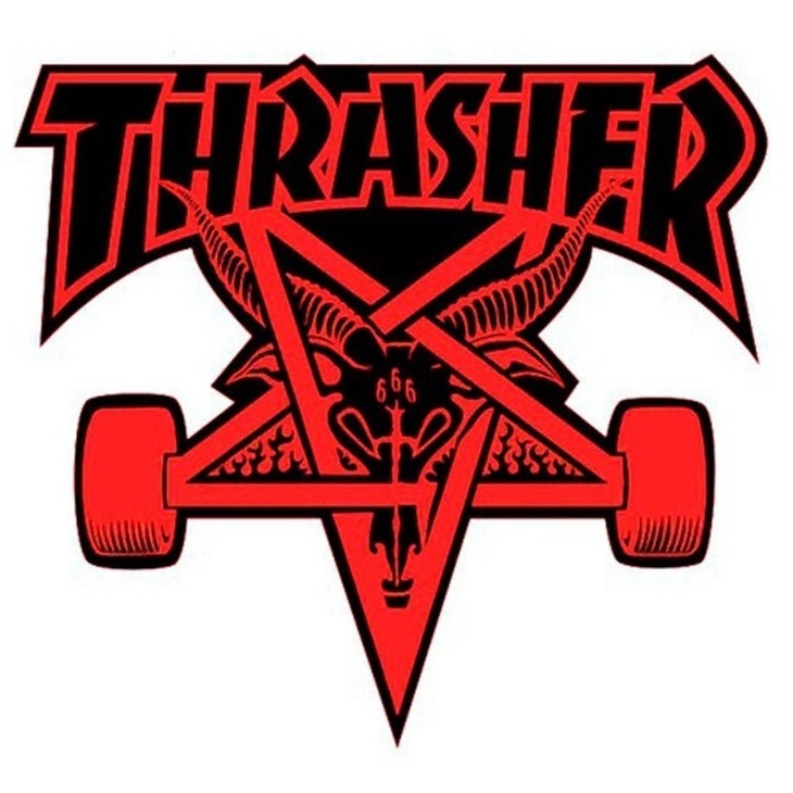 Thrasher Skatecoat Die Cut Small Sticker Red x 1