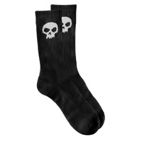 Zero Skull Crew Black Socks