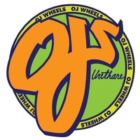 OJ Wheels Standard Green Orange Sticker